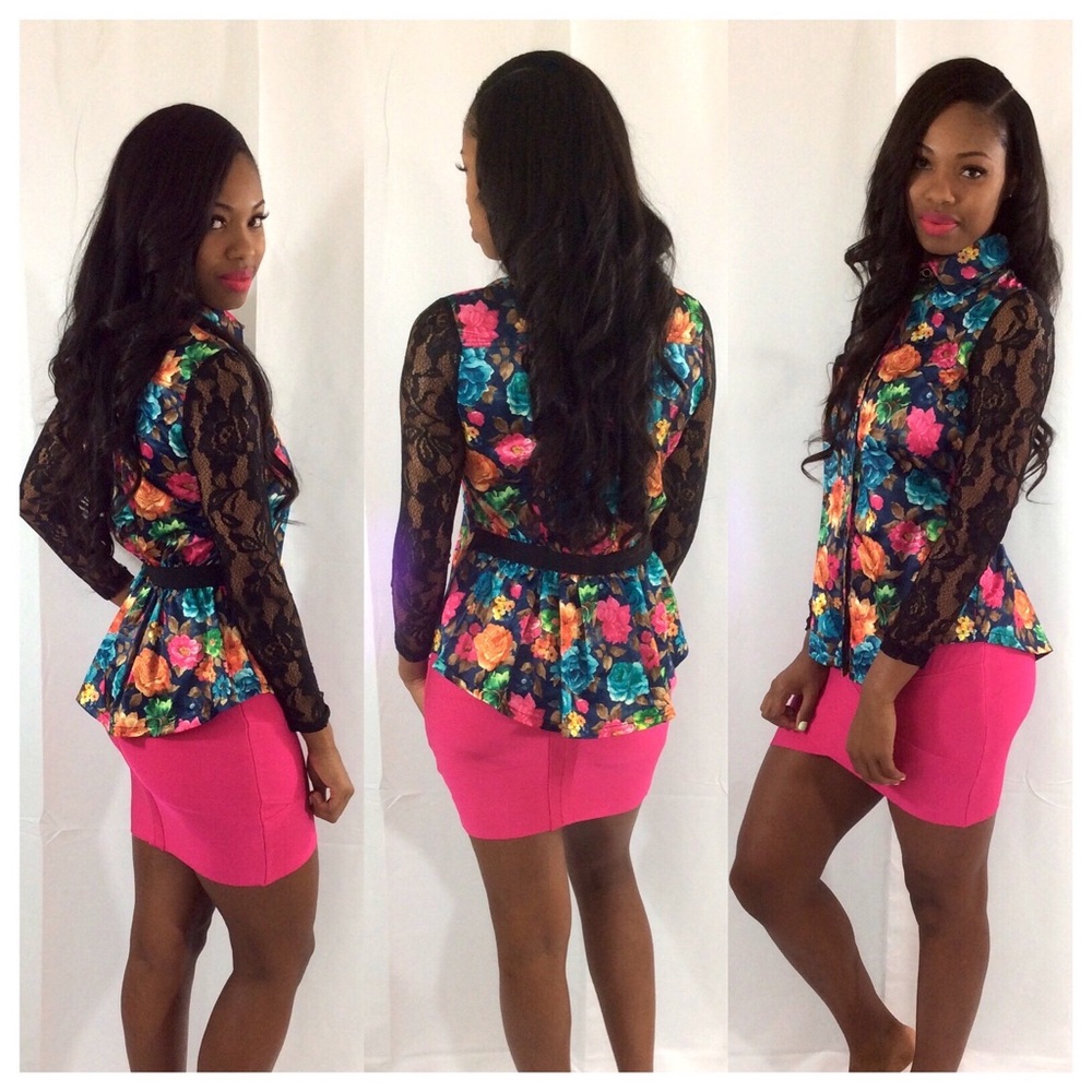 Flower print top